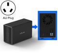 Interfaz Blueendless USB-B Caja externa HDD con matriz combinada RAID de 2 bahías de 3,5 pulgadas, USB-B