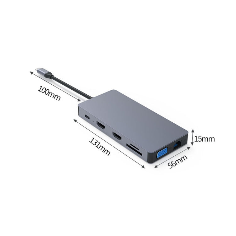 Base de expansión HUB multifunción tipo C / USB-C Blueendless 12 en 1, 12 In 1