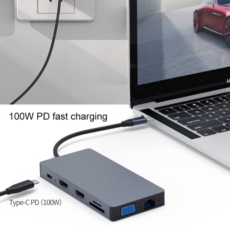 Base de expansión HUB multifunción tipo C / USB-C Blueendless 12 en 1, 12 In 1