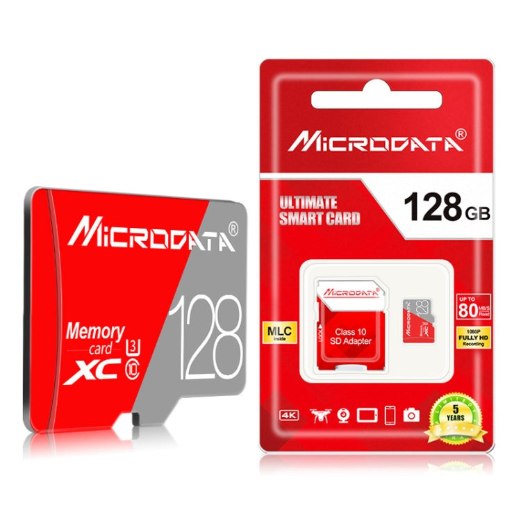 Tarjeta de Memoria MICRODATA 128GB Class10 Roja y Gris TF(Micro SD), 128GB