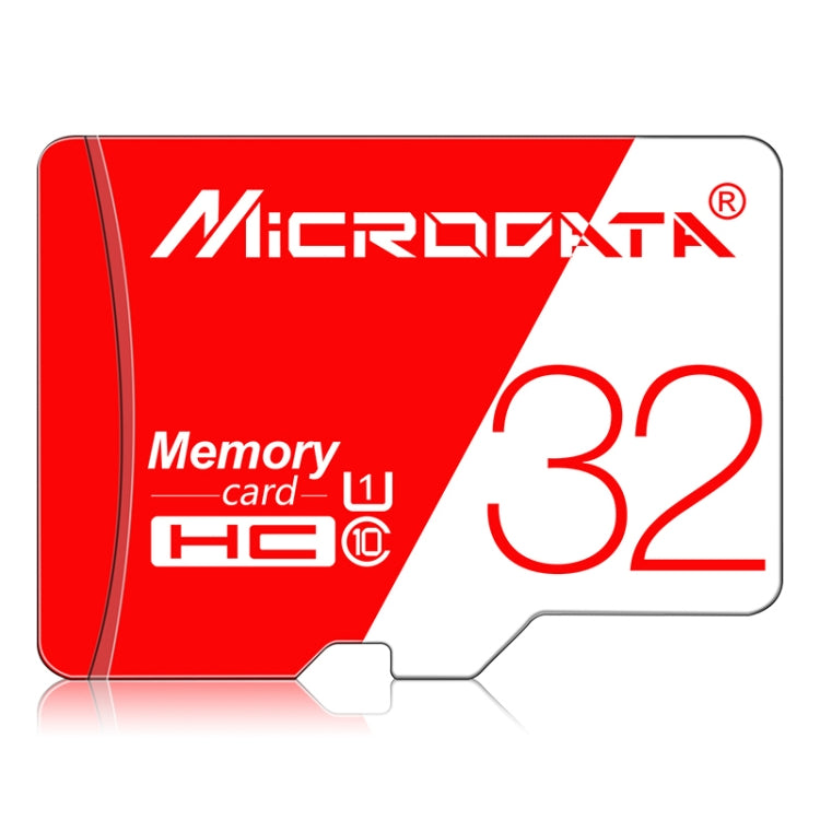 Tarjeta de memoria MICRODATA 32GB U1 de alta velocidad roja y blanca TF (Micro SD), 32GB