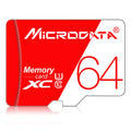 Tarjeta de memoria MICRODATA 64GB U3 de alta velocidad roja y blanca TF (Micro SD), 64GB