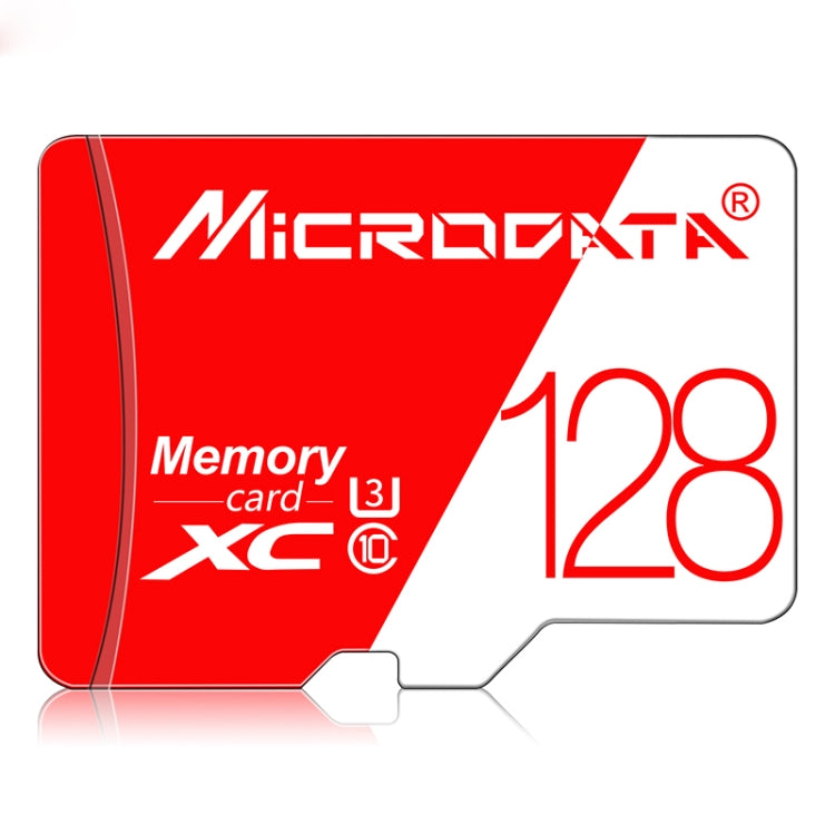 Tarjeta de memoria MICRODATA 128GB U3 de alta velocidad roja y blanca TF (Micro SD), 128GB