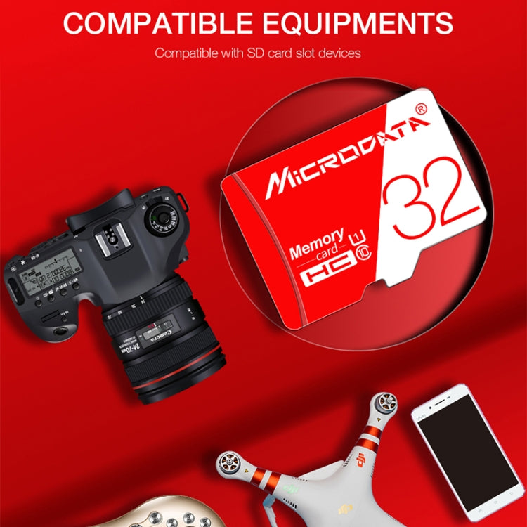 Tarjeta de memoria MICRODATA 128GB U3 de alta velocidad roja y blanca TF (Micro SD), 128GB