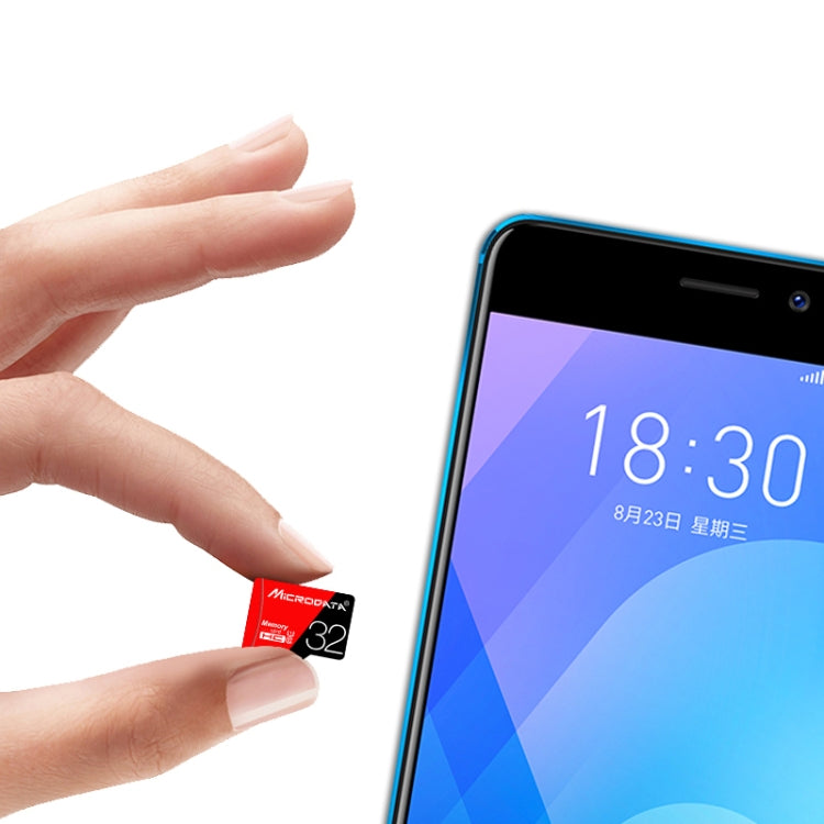 Tarjeta de memoria MICRODATA 16GB de alta velocidad U1 roja y negra TF (Micro SD), 16GB