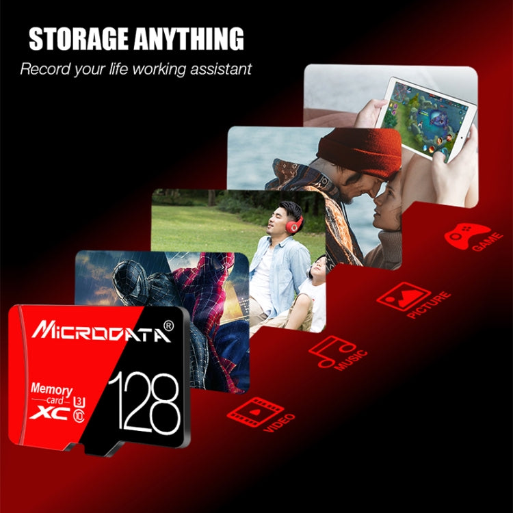 Tarjeta de memoria MICRODATA 16GB de alta velocidad U1 roja y negra TF (Micro SD), 16GB