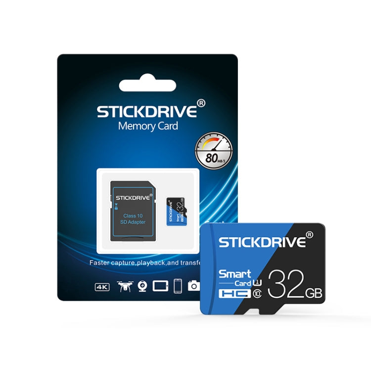 Tarjeta de memoria STICKDRIVE 32GB de alta velocidad U1 azul y negra TF (Micro SD), 32GB