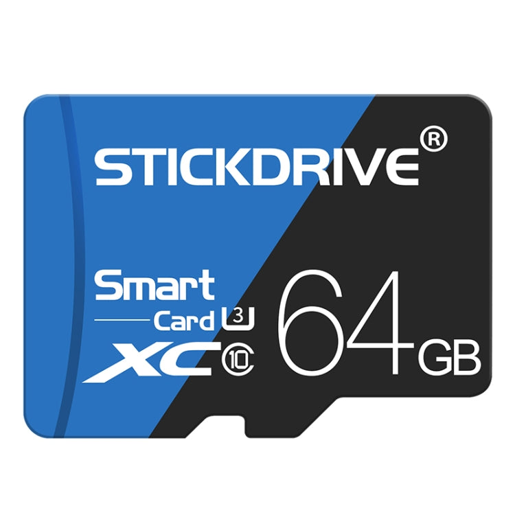 Tarjeta de memoria STICKDRIVE 64GB U3 de alta velocidad azul y negra TF (Micro SD), 64GB
