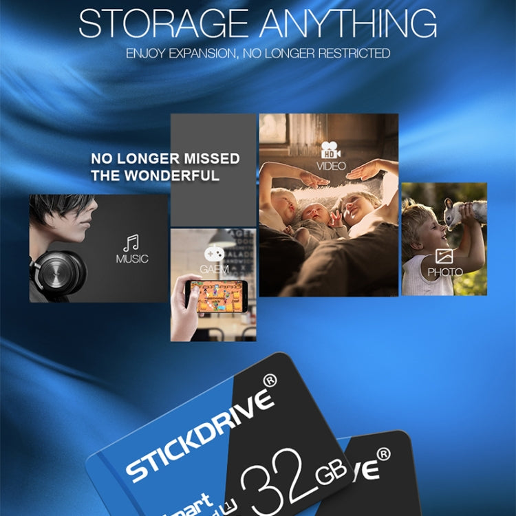 Tarjeta de memoria STICKDRIVE 128GB U3 de alta velocidad azul y negra TF (Micro SD), 128GB