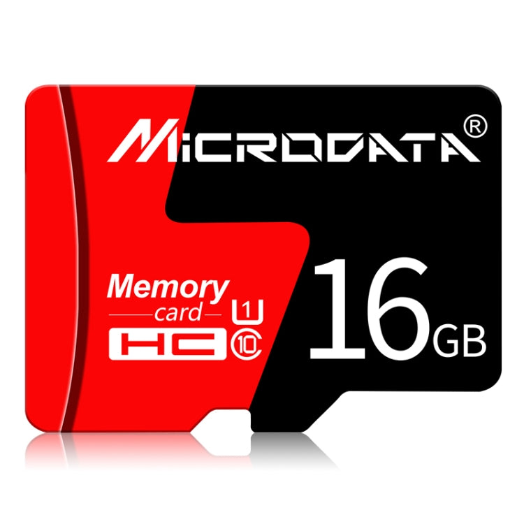 Tarjeta de Memoria MICRODATA 16GB U1 Roja y Negra TF(Micro SD), 16GB