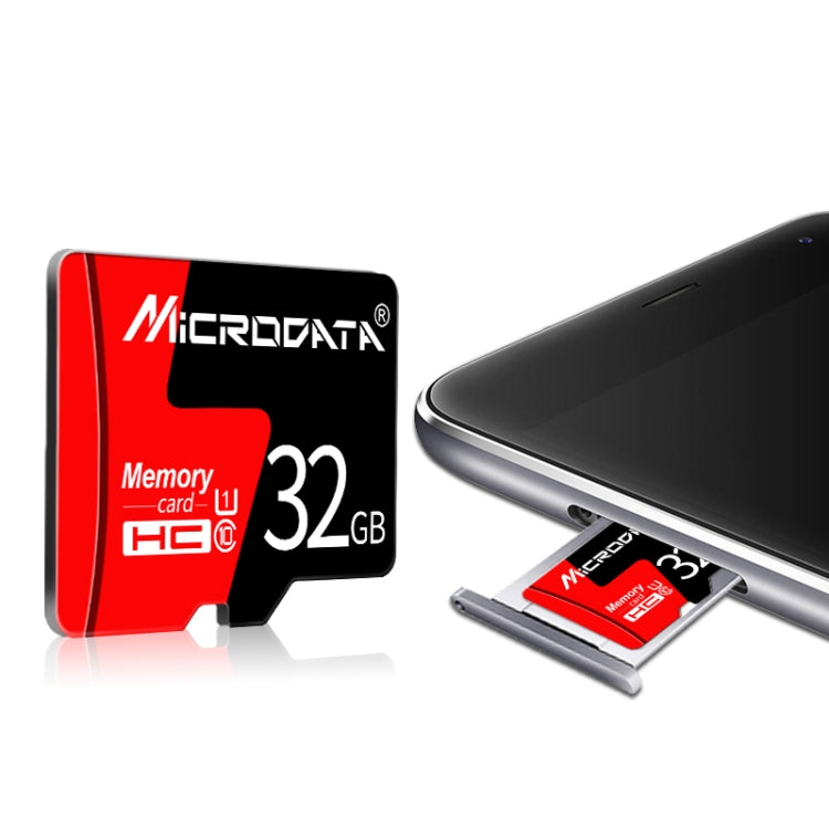 Tarjeta de Memoria MICRODATA 32GB U1 Roja y Negra TF(Micro SD), 32GB