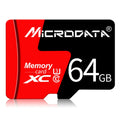 Tarjeta de Memoria MICRODATA 64GB U3 Roja y Negra TF(Micro SD), 64GB