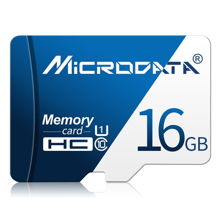 Tarjeta de Memoria MICRODATA 16GB U1 Azul y Blanca TF(Micro SD), 16GB