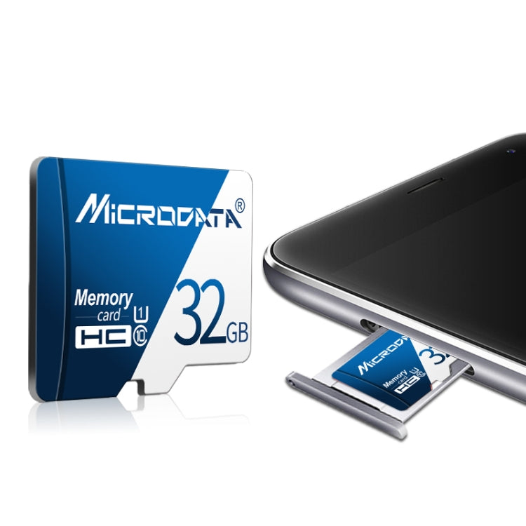 Tarjeta de Memoria MICRODATA 16GB U1 Azul y Blanca TF(Micro SD), 16GB
