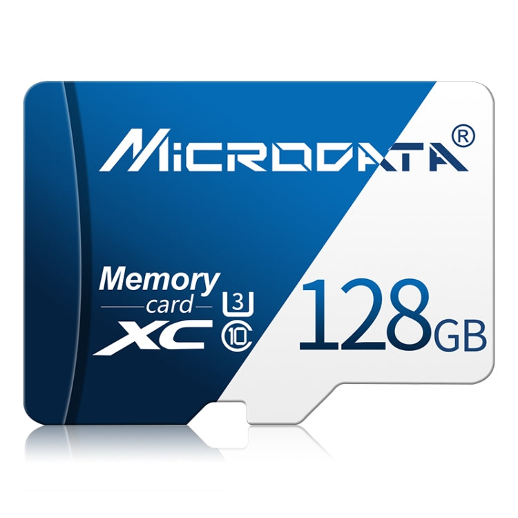Tarjeta de Memoria MICRODATA 128GB U3 Azul y Blanca TF(Micro SD), 128GB
