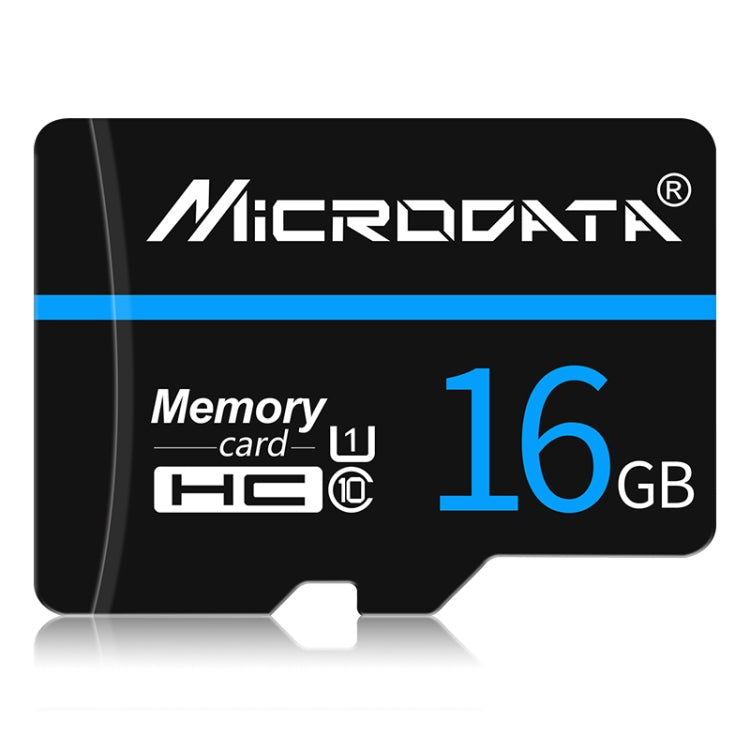 Tarjeta de Memoria MICRODATA 16GB U1 Línea Azul y Negra TF(Micro SD), 16GB