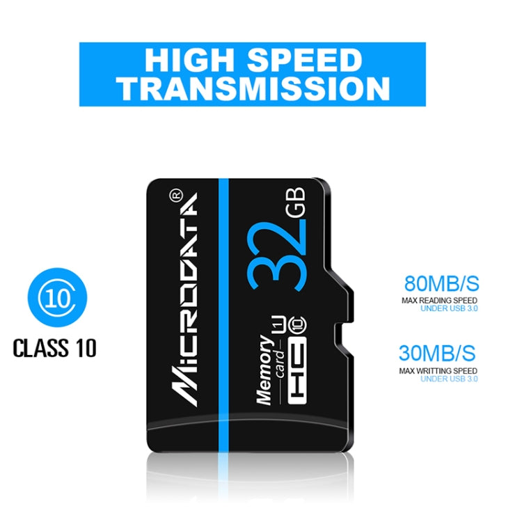 Tarjeta de Memoria MICRODATA 16GB U1 Línea Azul y Negra TF(Micro SD), 16GB