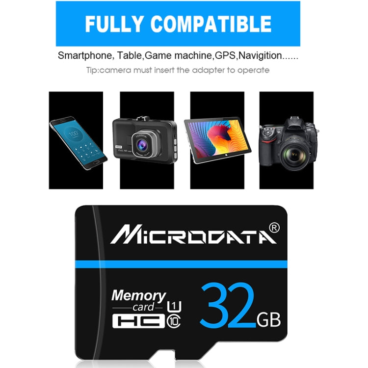 Tarjeta de Memoria MICRODATA 16GB U1 Línea Azul y Negra TF(Micro SD), 16GB