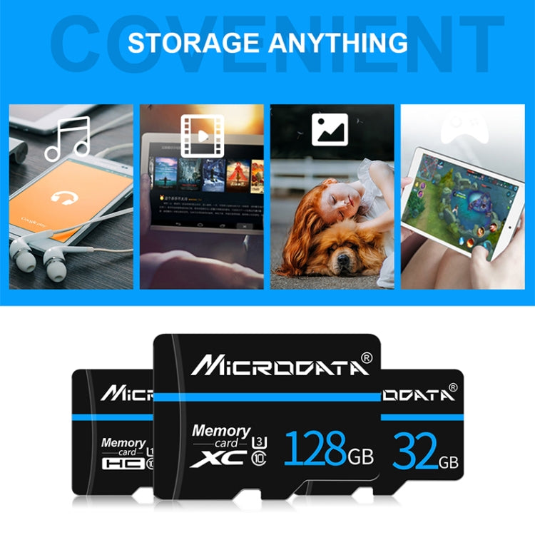 Tarjeta de Memoria MICRODATA 32GB U1 Línea Azul y Negra TF(Micro SD), 32GB