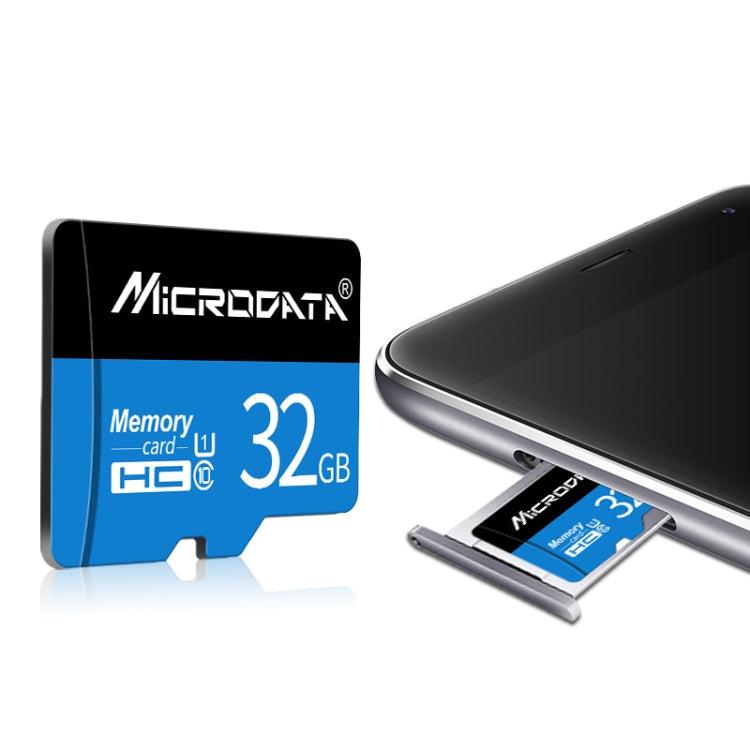 Tarjeta de Memoria MICRODATA 32GB U1 Azul y Negra TF(Micro SD), 32GB