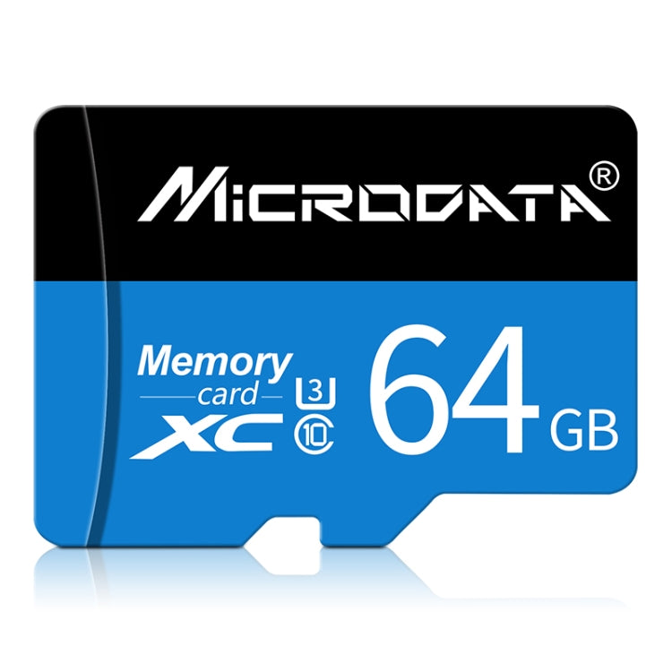 Tarjeta de Memoria MICRODATA 64GB U3 Azul y Negra TF(Micro SD), 64GB