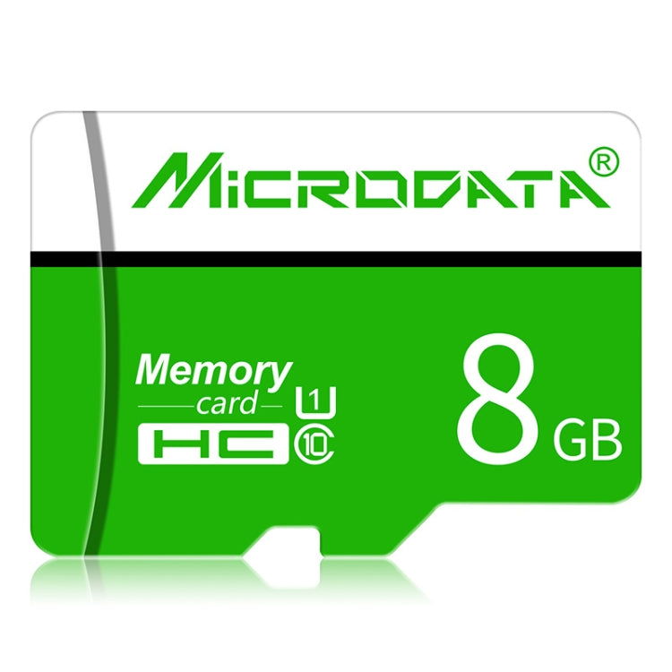 Tarjeta de Memoria MICRODATA 8GB U1 Verde y Blanca TF(Micro SD), 8GB