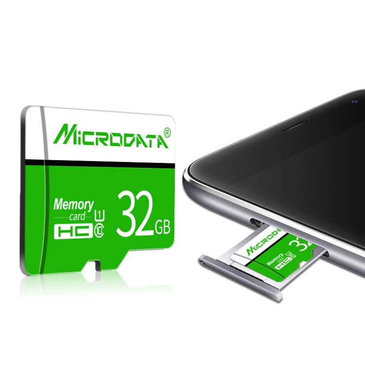 Tarjeta de Memoria MICRODATA 8GB U1 Verde y Blanca TF(Micro SD), 8GB