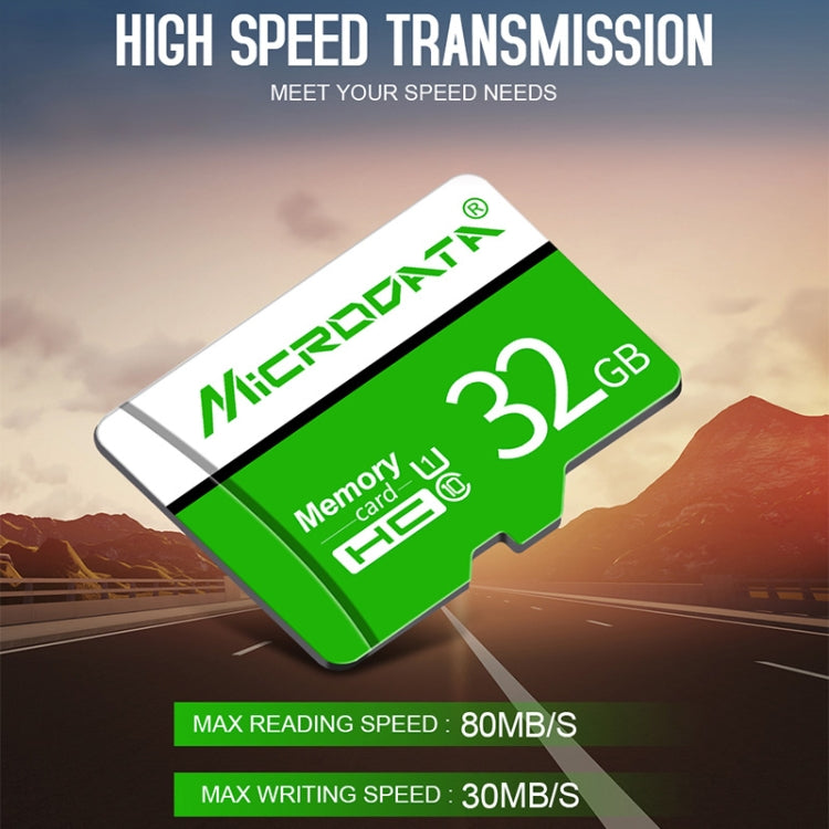 Tarjeta de Memoria MICRODATA 16GB U1 Verde y Blanca TF(Micro SD), 16GB