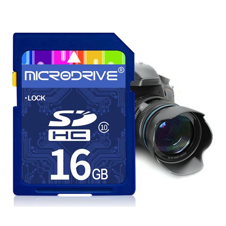 Tarjeta de memoria SD Microdrive de 16 GB de alta velocidad Clase 10 para todos los dispositivos digitales con ranura para tarjeta SD, 16GB