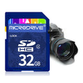 Tarjeta de memoria SD Microdrive de 32 GB de alta velocidad Clase 10 para todos los dispositivos digitales con ranura para tarjeta SD, 32GB