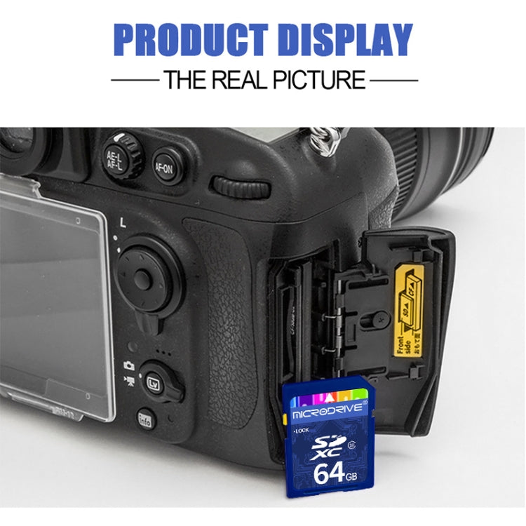 Tarjeta de memoria SD Microdrive de 64 GB de alta velocidad Clase 10 para todos los dispositivos digitales con ranura para tarjeta SD, 64GB