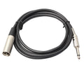 Cable de audio para micrófono mono blindado de 3 pines macho a 1/4 de pulgada (6,35 mm), Length: 1.8m, Length: 3m, Length: 5m, Length: 7.6m, Length: 10m