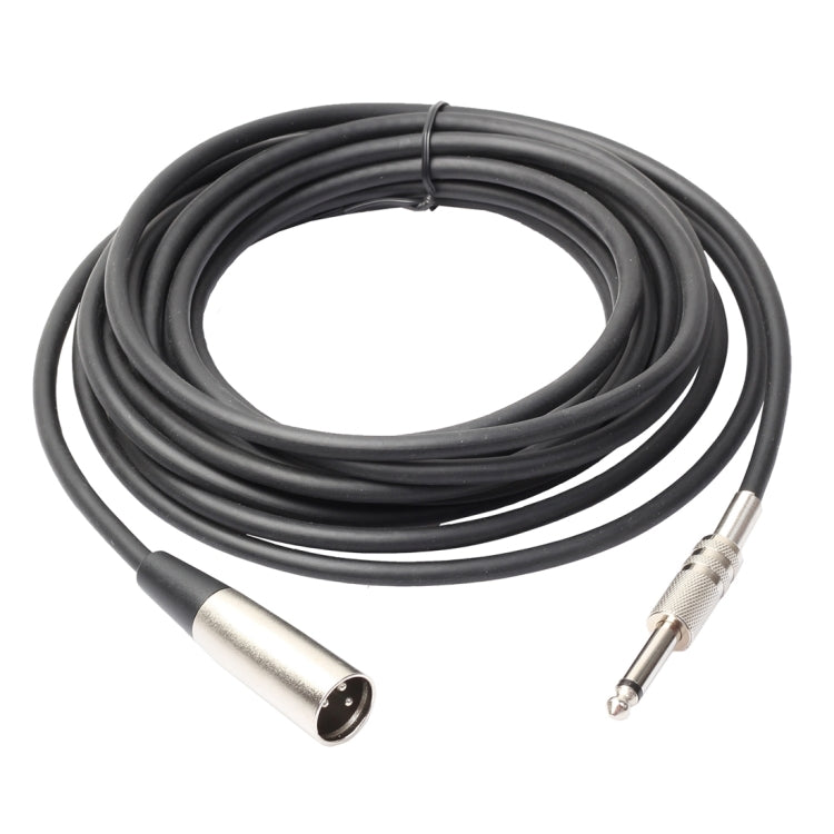Cable de audio para micrófono mono blindado de 3 pines macho a 1/4 de pulgada (6,35 mm), Length: 1.8m, Length: 3m, Length: 5m, Length: 7.6m, Length: 10m