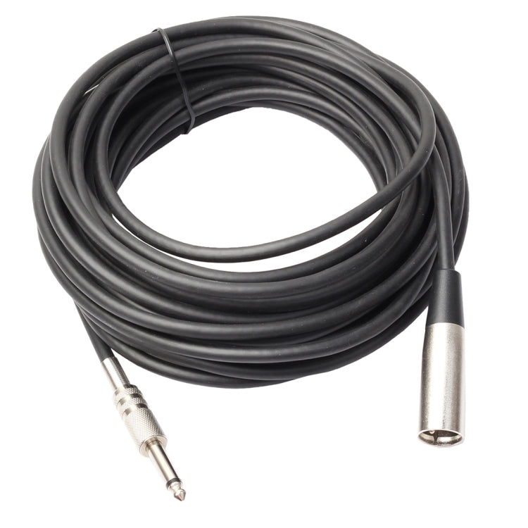 Cable de audio para micrófono mono blindado de 3 pines macho a 1/4 de pulgada (6,35 mm), Length: 1.8m, Length: 3m, Length: 5m, Length: 7.6m, Length: 10m