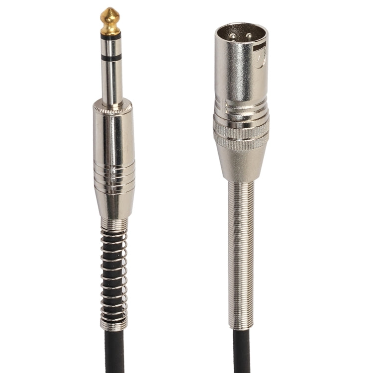 Cable de audio para micrófono estéreo XLR de 30 cm macho de 3 pines a conector hembra de 1/4 pulgada (6,35 mm), BK2077KM