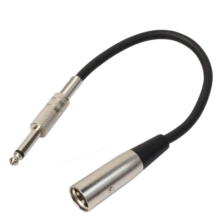 Cable de audio para micrófono estéreo XLR de 30 cm macho de 3 pines a XLR hembra de 1/4 pulgadas (6,35 mm), BK2005KM