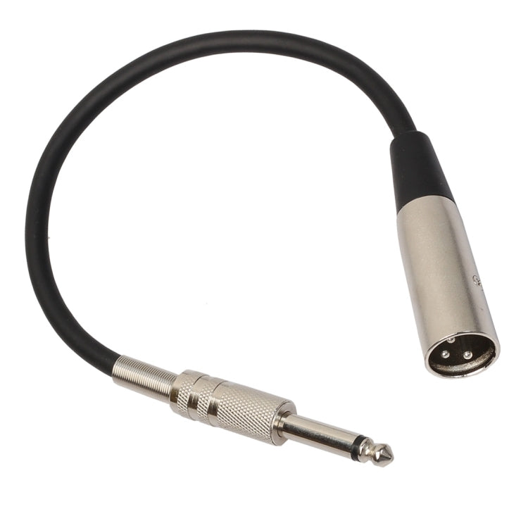 Cable de audio para micrófono estéreo XLR de 30 cm macho de 3 pines a XLR hembra de 1/4 pulgadas (6,35 mm), BK2005KM