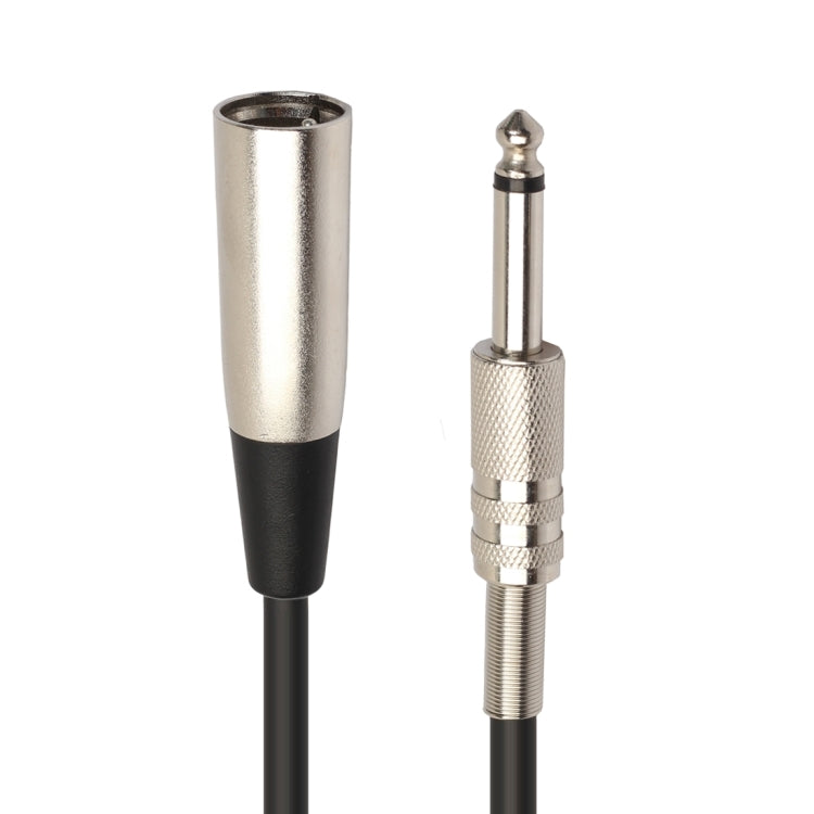 Cable de audio para micrófono estéreo XLR de 30 cm macho de 3 pines a XLR hembra de 1/4 pulgadas (6,35 mm), BK2005KM