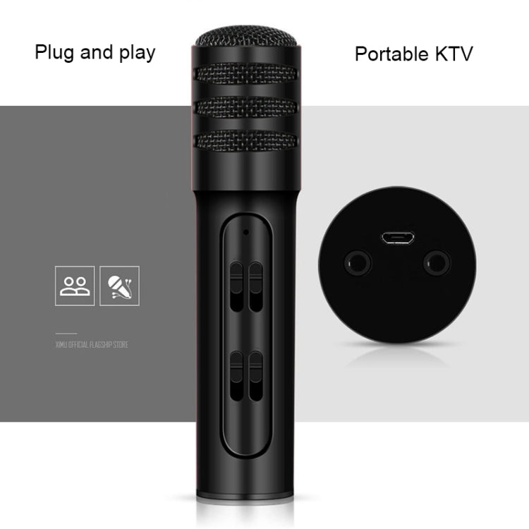 Micrófono de condensador BGN-C7, teléfono móvil Dual, Karaoke, micrófono para cantar en vivo, tarjeta de sonido incorporada
