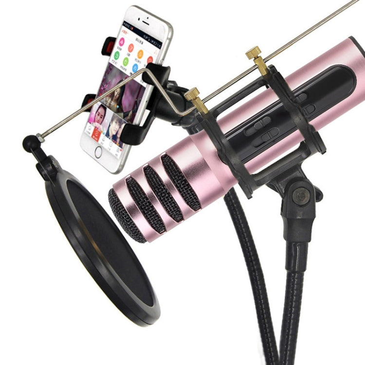 Micrófono de condensador BGN-C7, teléfono móvil Dual, Karaoke, micrófono para cantar en vivo, tarjeta de sonido incorporada