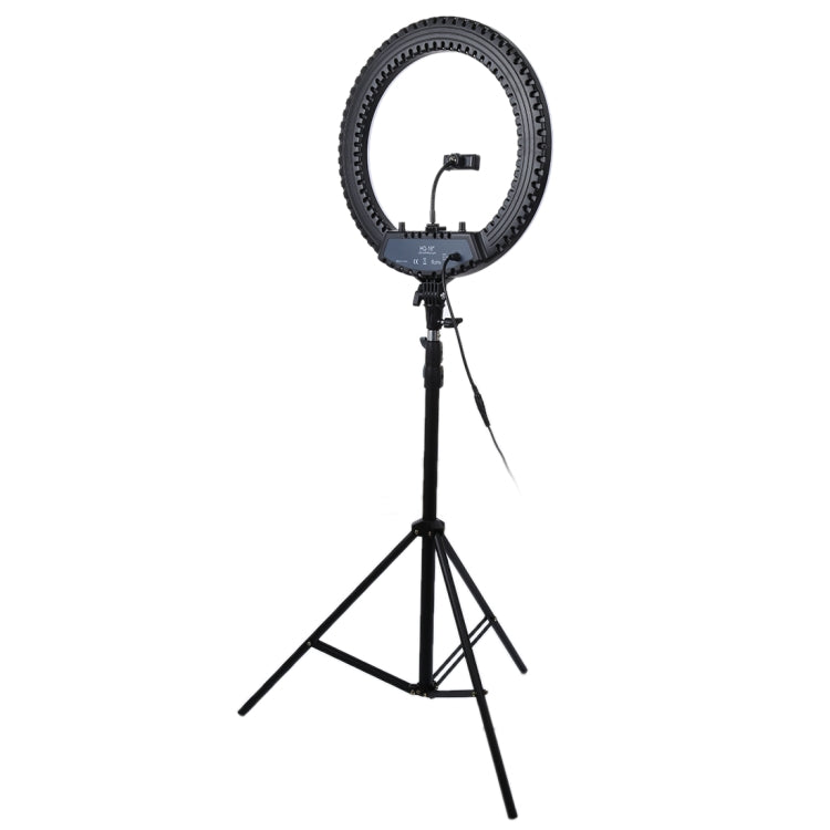 Luz de relleno de anillo LED con temporizador automático para fotografía de ancla regulable de dos velocidades, 18 pulgadas, 55W, con trípode, 18 Inch