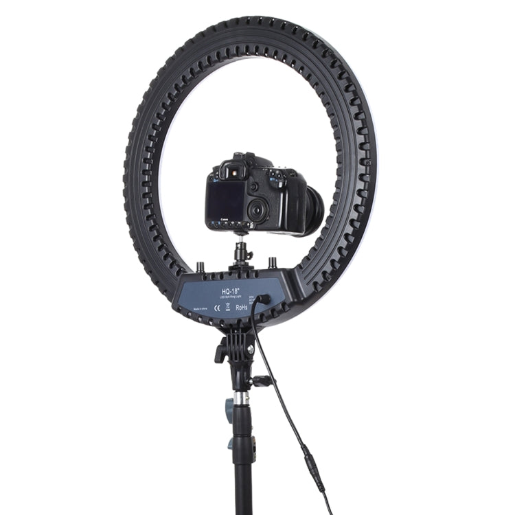 Luz de relleno de anillo LED con temporizador automático para fotografía de ancla regulable de dos velocidades, 18 pulgadas, 55W, con trípode, 18 Inch
