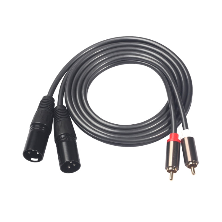 366119-15 Cable de audio de 2 RCA macho a 2 XLR macho de 3 pines, longitud: 1,5 m, 366119-15 2 RCA Male to 2 XLR 3 Pin Male