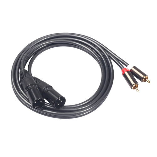 366119-15 Cable de audio de 2 RCA macho a 2 XLR macho de 3 pines, longitud: 1,5 m, 366119-15 2 RCA Male to 2 XLR 3 Pin Male