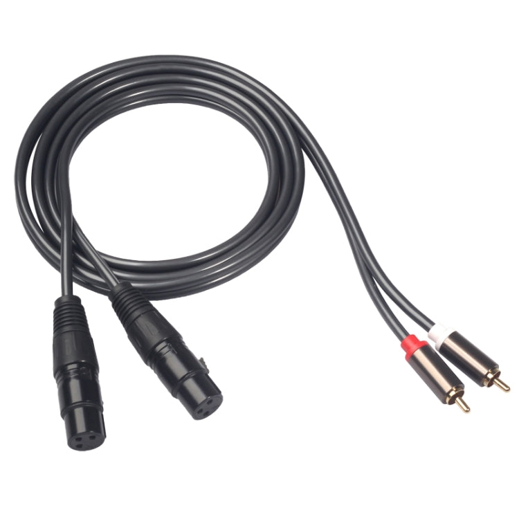 366120-15 Cable de audio de 2 RCA macho a 2 XLR hembra de 3 pines, longitud: 1,5 m, 366120-15 2 RCA Male to 2 XLR 3 Pin Female