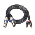 366156-15 Cable de audio de 2 RCA macho a 2 XLR hembra de 3 pines, longitud: 1,5 m, 366156-15 2 RCA Male to 2 XLR 3 Pin Female