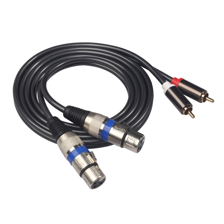 366156-15 Cable de audio de 2 RCA macho a 2 XLR hembra de 3 pines, longitud: 1,5 m, 366156-15 2 RCA Male to 2 XLR 3 Pin Female