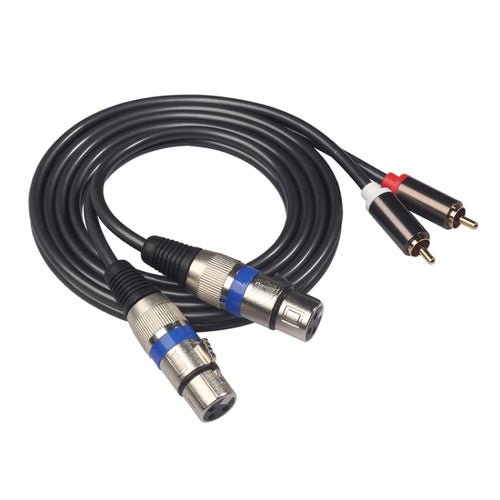 366156-15 Cable de audio de 2 RCA macho a 2 XLR hembra de 3 pines, longitud: 1,5 m, 366156-15 2 RCA Male to 2 XLR 3 Pin Female