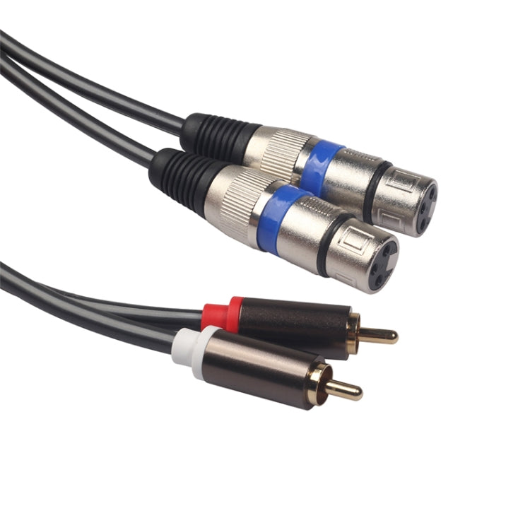 366156-15 Cable de audio de 2 RCA macho a 2 XLR hembra de 3 pines, longitud: 1,5 m, 366156-15 2 RCA Male to 2 XLR 3 Pin Female