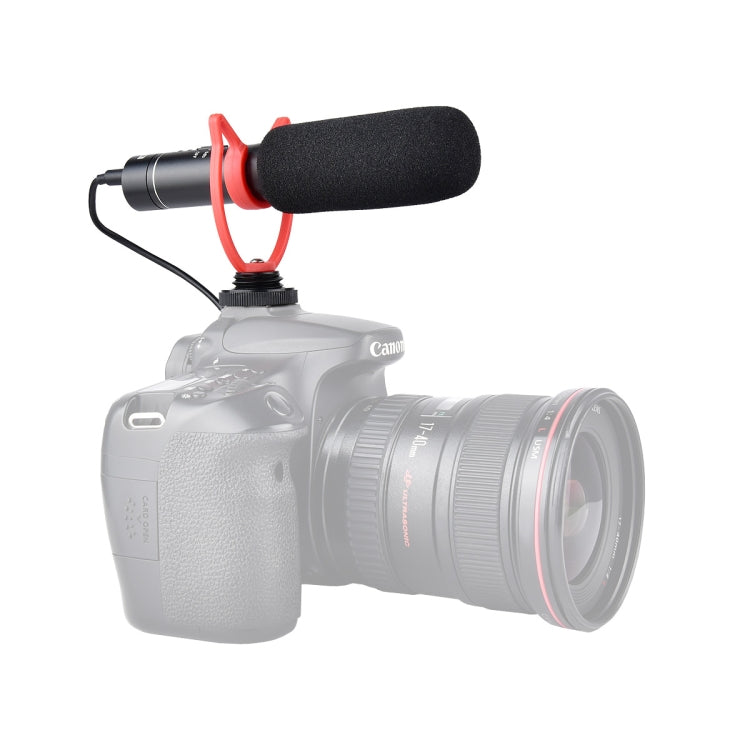 YELANGU YLG9930B MIC05 Micrófono de condensador de vídeo para entrevista profesional con cable de audio de 3,5 mm para videocámara DSLR y DV